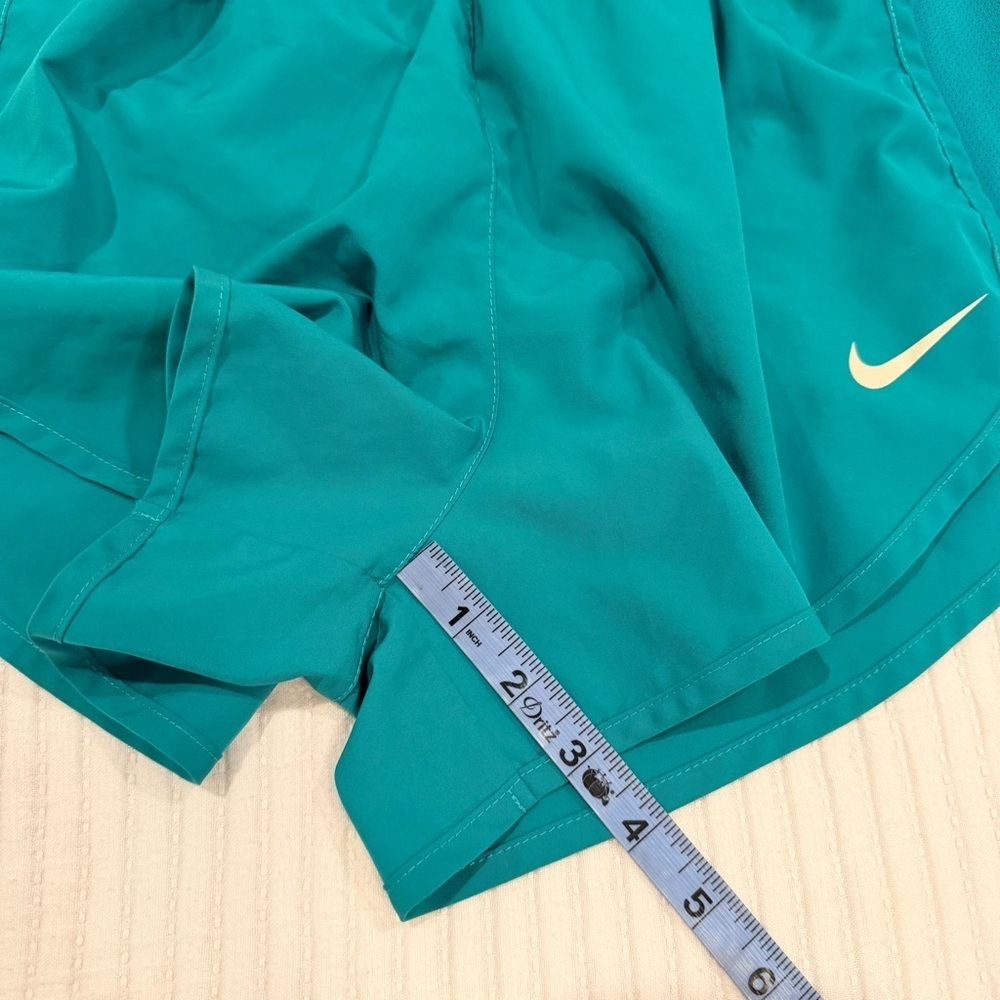 Nike Dri-Fit Green Lined Running Athletic Shorts Women's Drawstring Elastic M - Picture 13 of 13